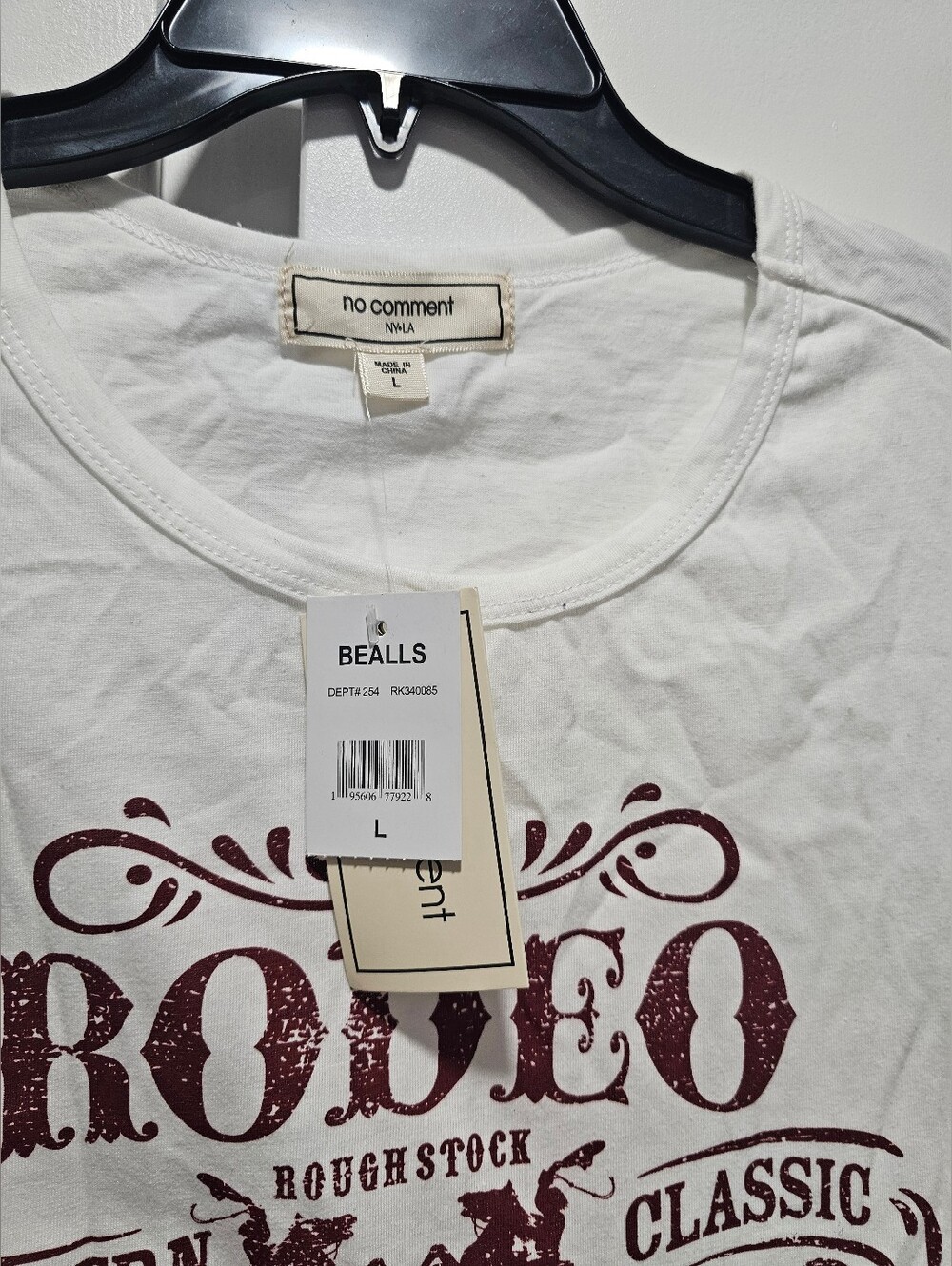 NWT No Comment Rodeo Graphic Tee, Large - Picture 2 of 3